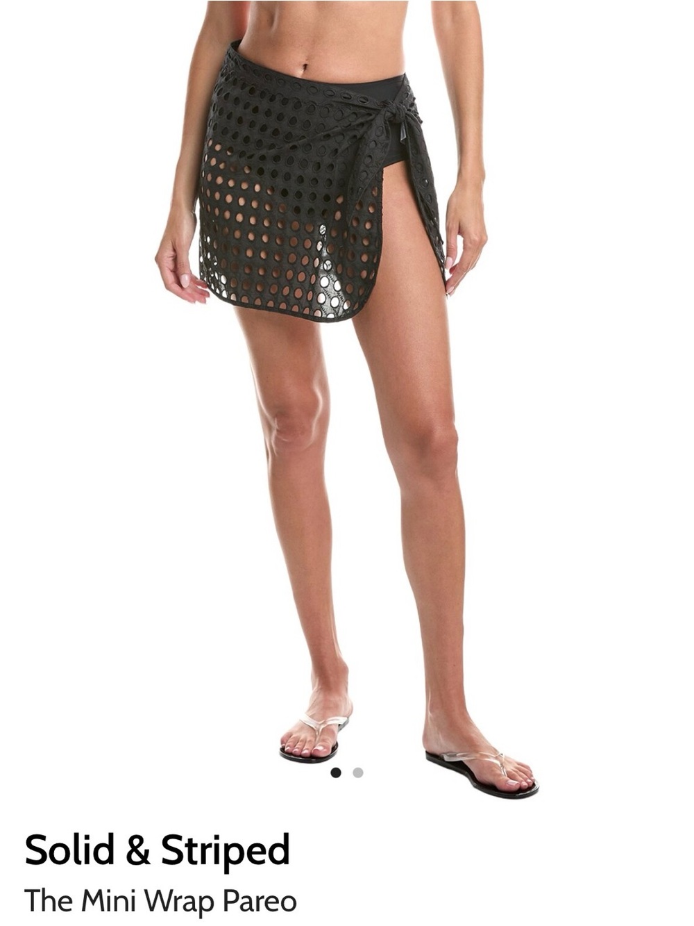 SOLID & STRIPED The Mini Wrap Pareto Black Eyelet